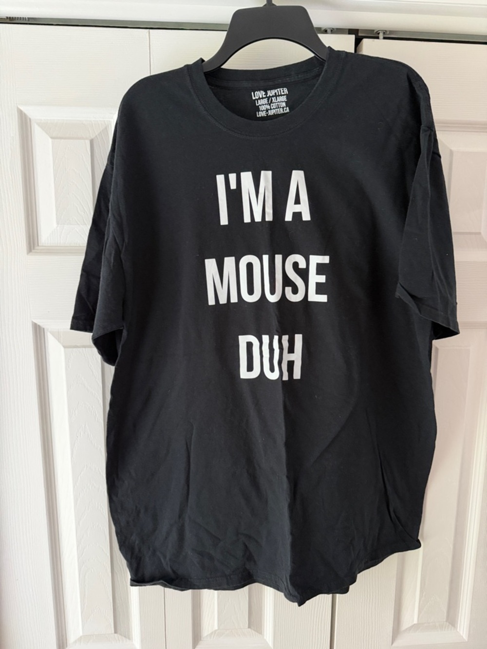 I'm A Mouse Duh Black Graphic Tee